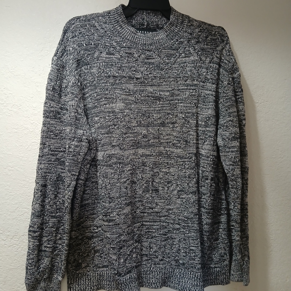 PacSun  size M Men's Black & White Marled Crewneck Sweater